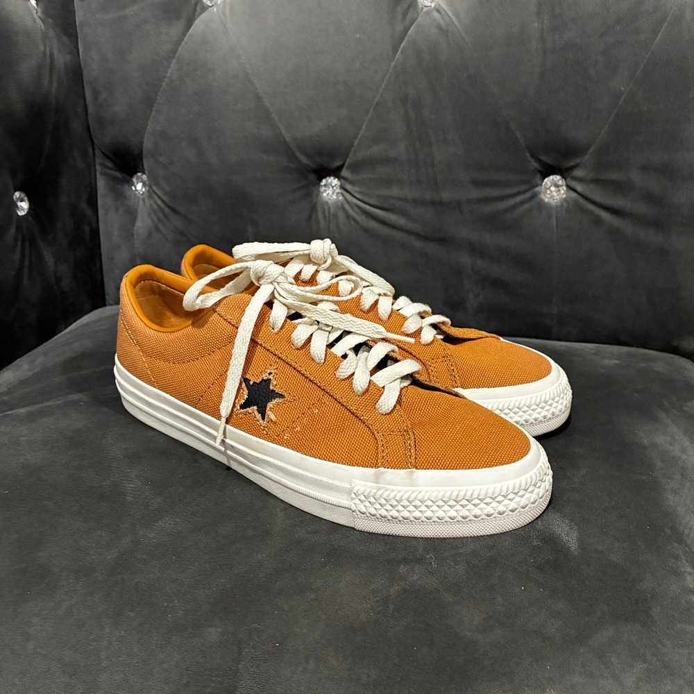 Converse One Star Pro Ox Burnt Orange Canvas Skate Shoes Mens 7.5 Sneakers